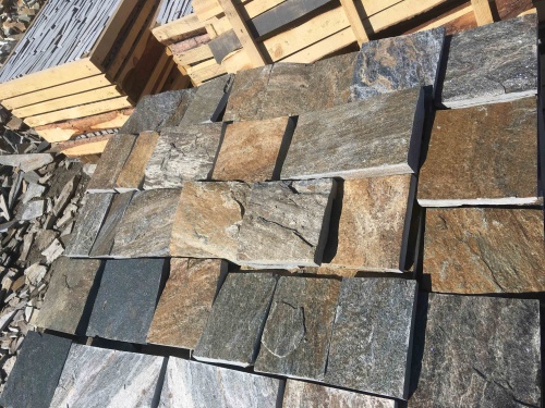 Плитка пилёная златолит Уральский для цоколя, отмостки купить в Архангельске