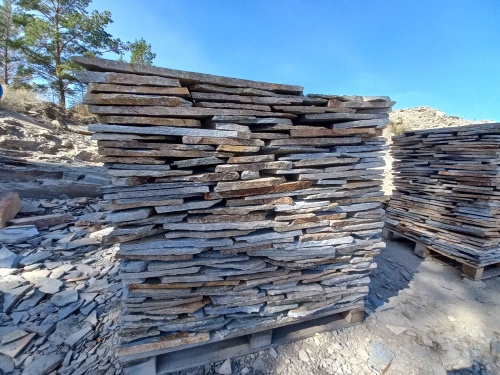 Плитняк златолит серебристый для фасада купить в Архангельске